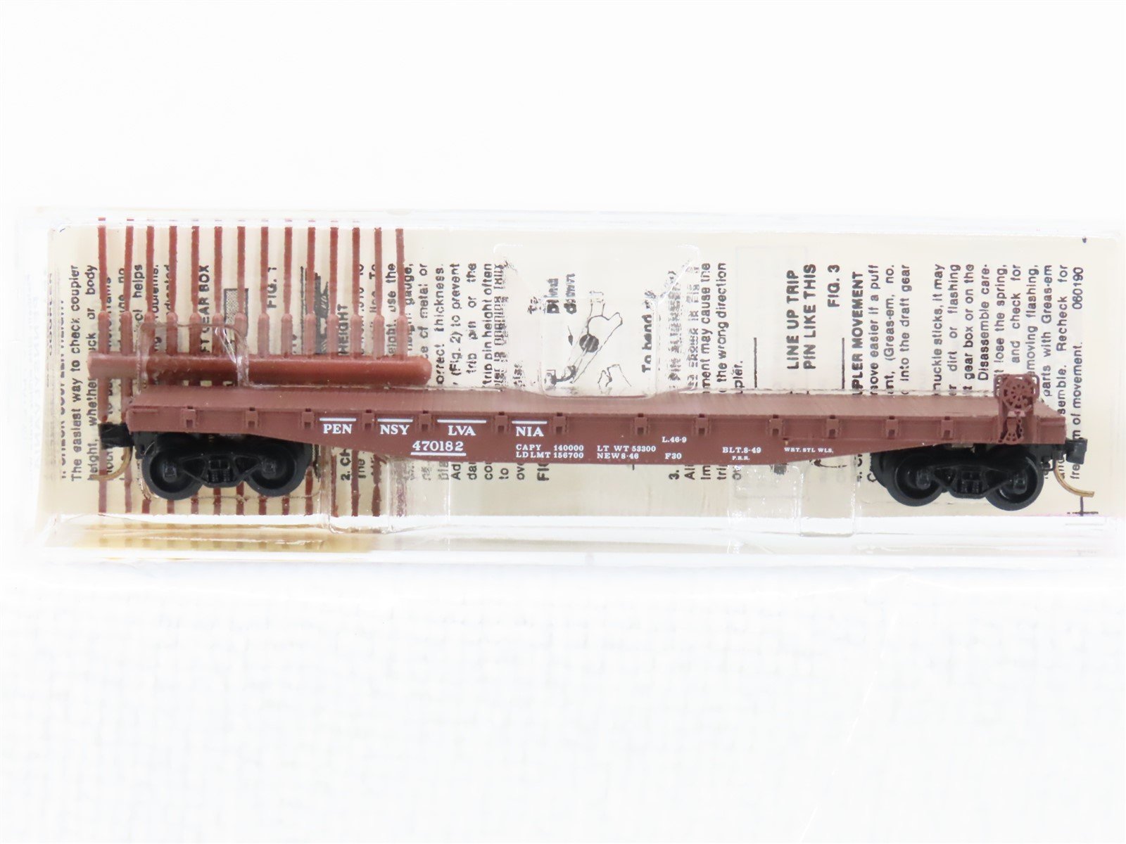 N Scale Micro-Trains MTL 45140 PRR Pennsylvania 50' Fishbelly Flatcar #470182