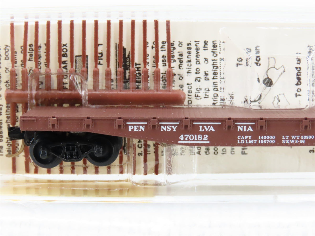 N Scale Micro-Trains MTL 45140 PRR Pennsylvania 50&#39; Fishbelly Flatcar #470182