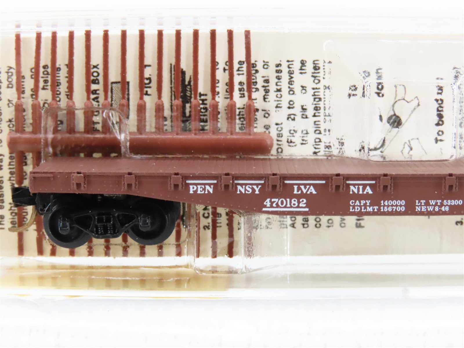 N Scale Micro-Trains MTL 45140 PRR Pennsylvania 50' Fishbelly Flatcar #470182