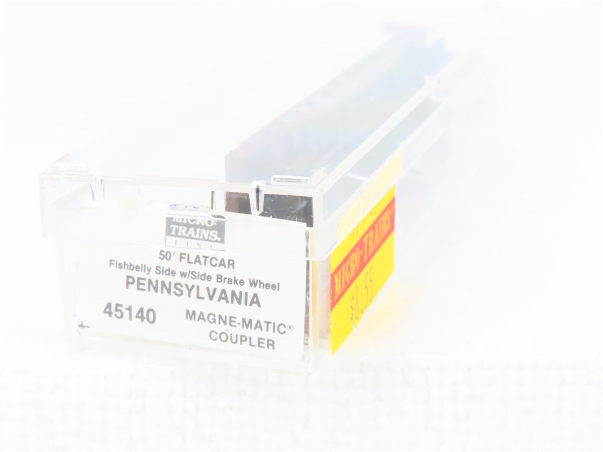 N Scale Micro-Trains MTL 45140 PRR Pennsylvania 50&#39; Fishbelly Flatcar #470182