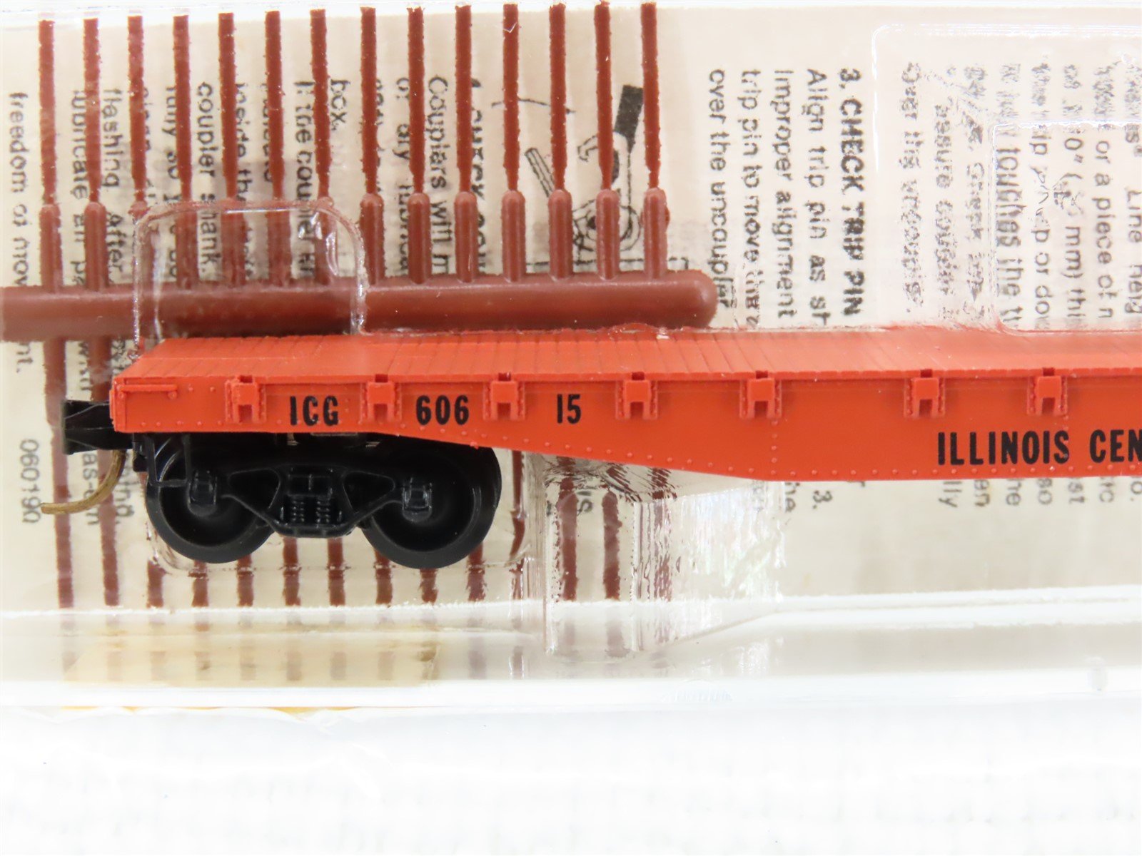 N Micro-Trains MTL 45010 ICG Illinois Central Gulf 50' Fishbelly Flatcar #60615