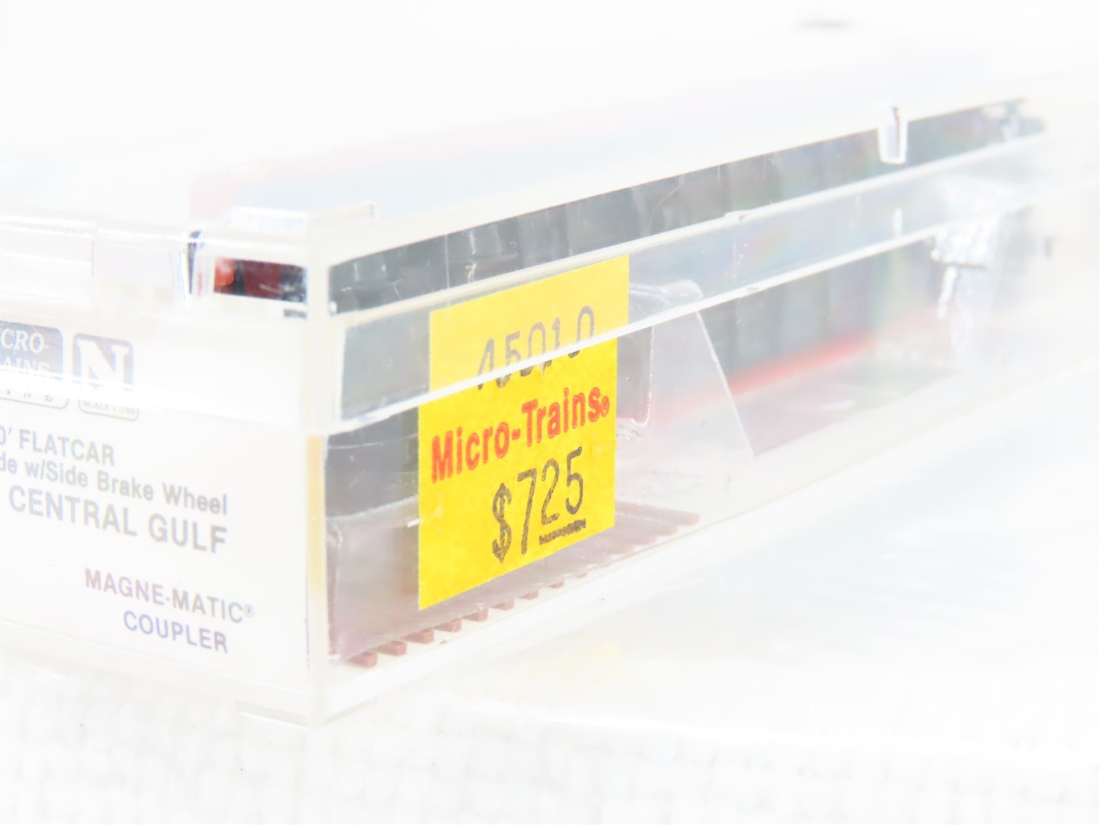 N Micro-Trains MTL 45010 ICG Illinois Central Gulf 50' Fishbelly Flatcar #60615