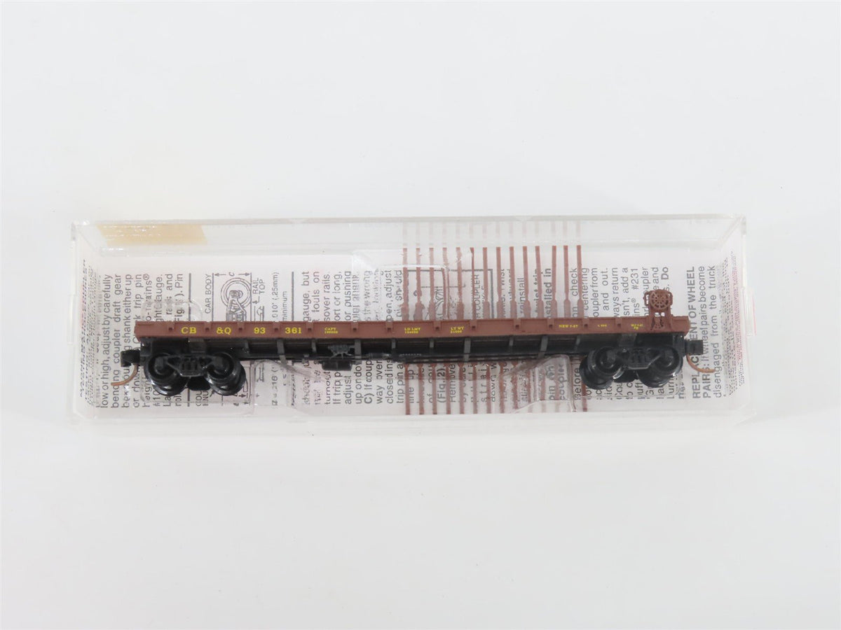 N Scale Micro-Trains MTL 44090 CB&amp;Q Burlington Route 50&#39; Flat Car #93361