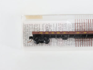 N Scale Micro-Trains MTL 44090 CB&Q Burlington Route 50' Flat Car #93361