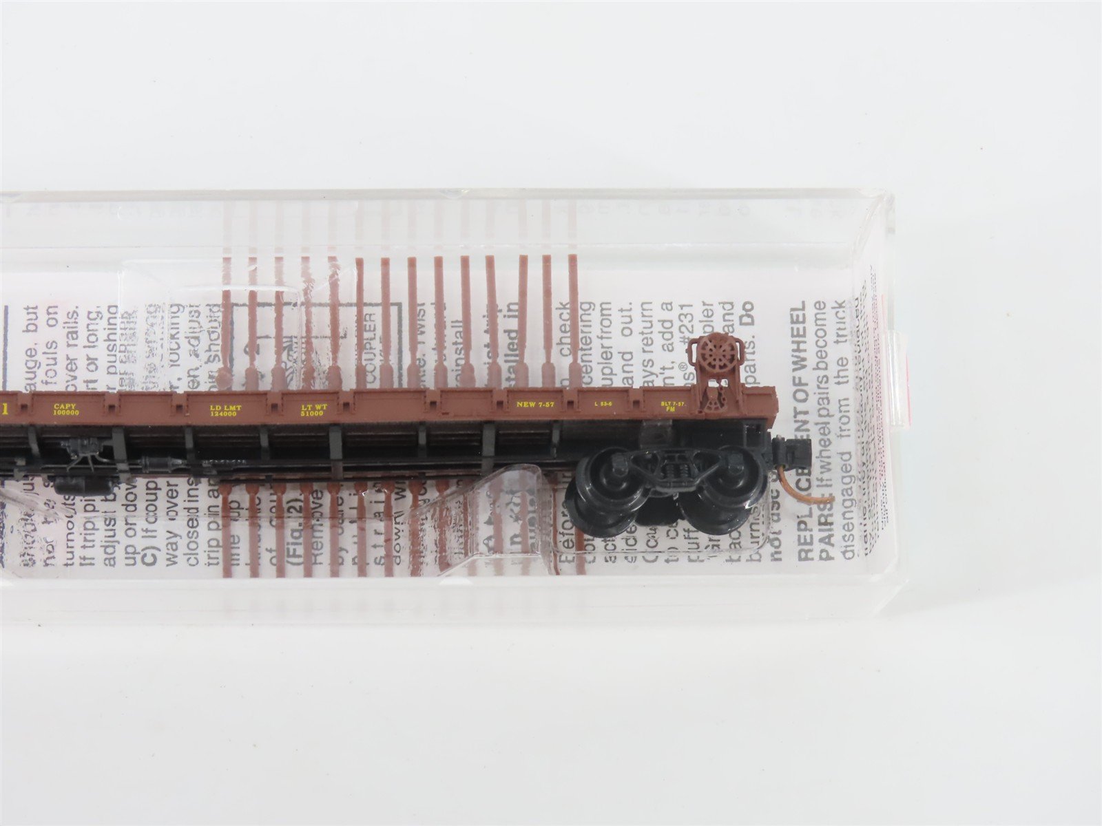 N Scale Micro-Trains MTL 44090 CB&Q Burlington Route 50' Flat Car #93361