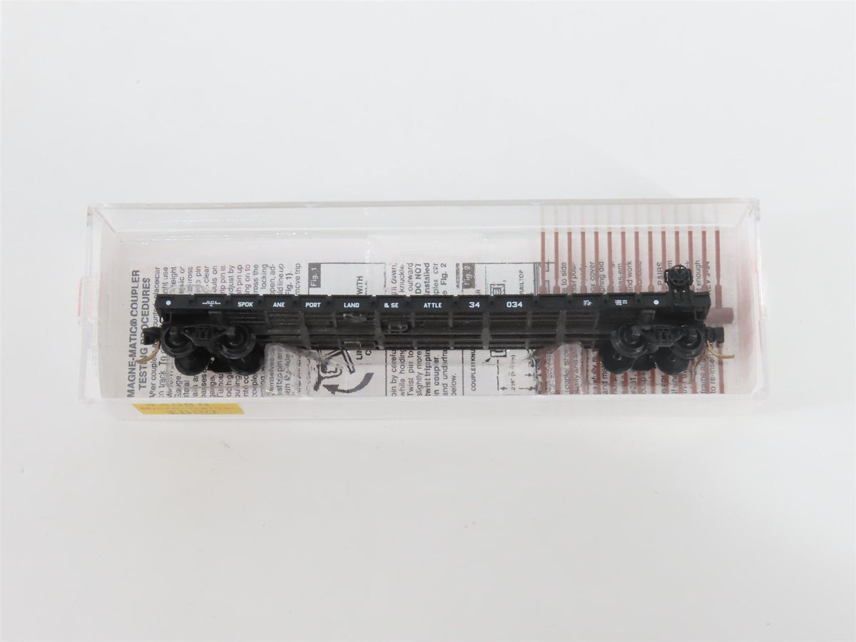N Scale Micro-Trains MTL 44080 SP&amp;S Spokane Portland &amp; Seattle Flat Car #34034
