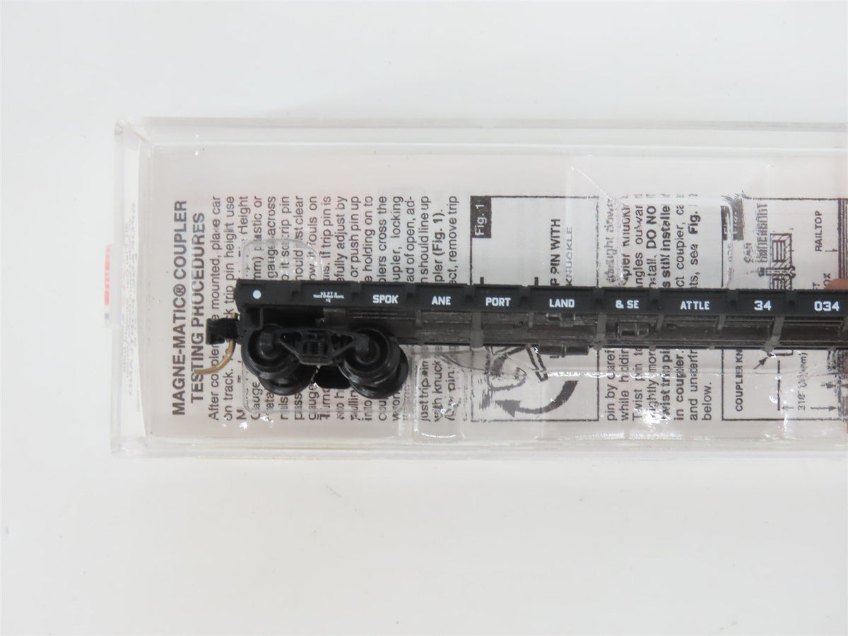 N Scale Micro-Trains MTL 44080 SP&amp;S Spokane Portland &amp; Seattle Flat Car #34034