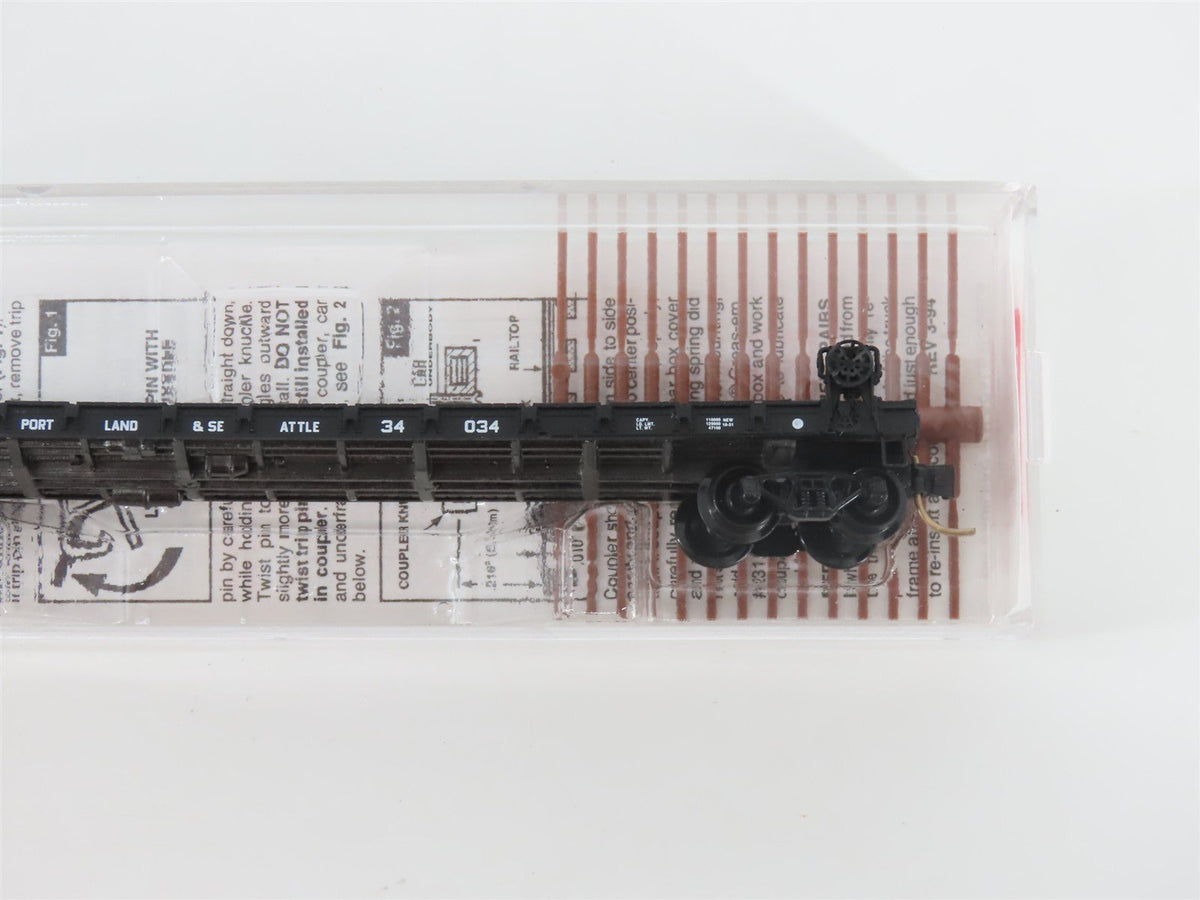 N Scale Micro-Trains MTL 44080 SP&amp;S Spokane Portland &amp; Seattle Flat Car #34034