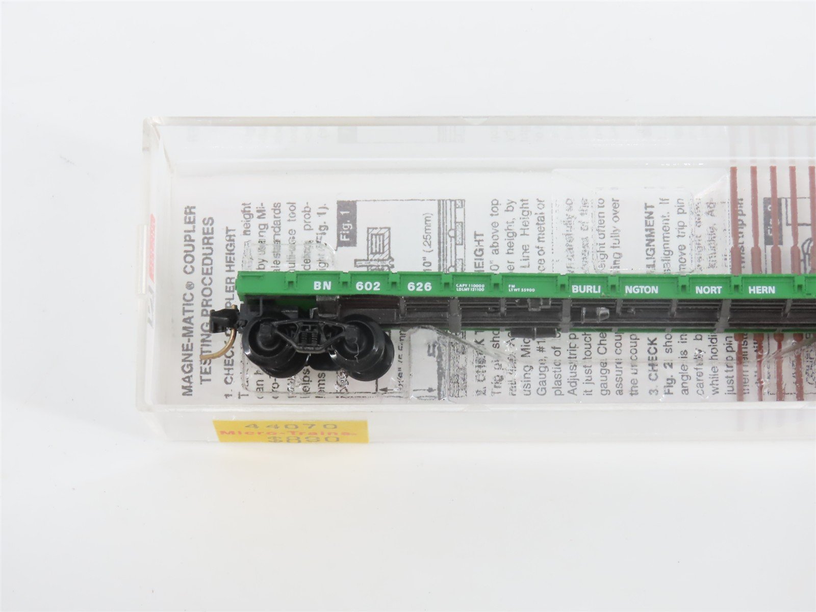 N Scale Micro-Trains MTL 44070 BN Burlington Northern 50' Flat Car #602626