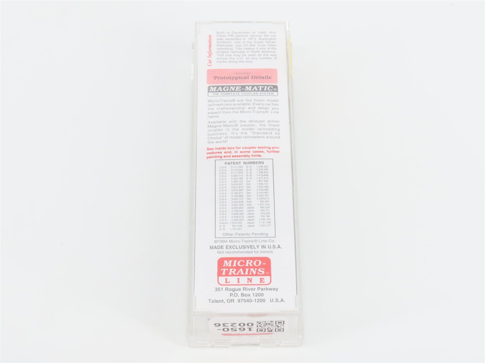 N Scale Micro-Trains MTL 44070 BN Burlington Northern 50' Flat Car #602626