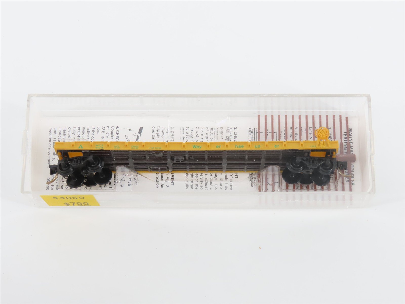 N Scale Micro-Trains MTL 44050 WTCX Weyerhaeuser 50' Flat Car #44056