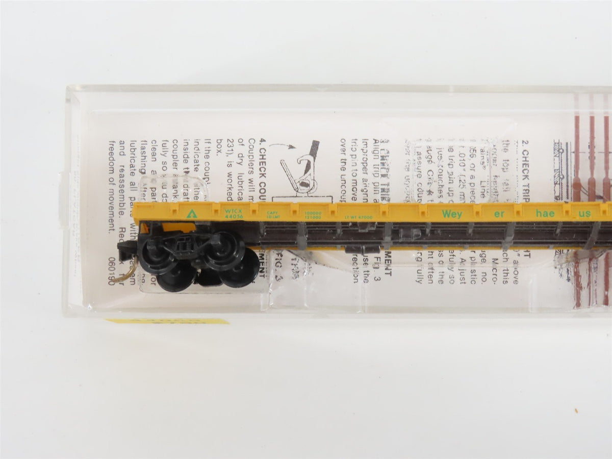 N Scale Micro-Trains MTL 44050 WTCX Weyerhaeuser 50&#39; Flat Car #44056