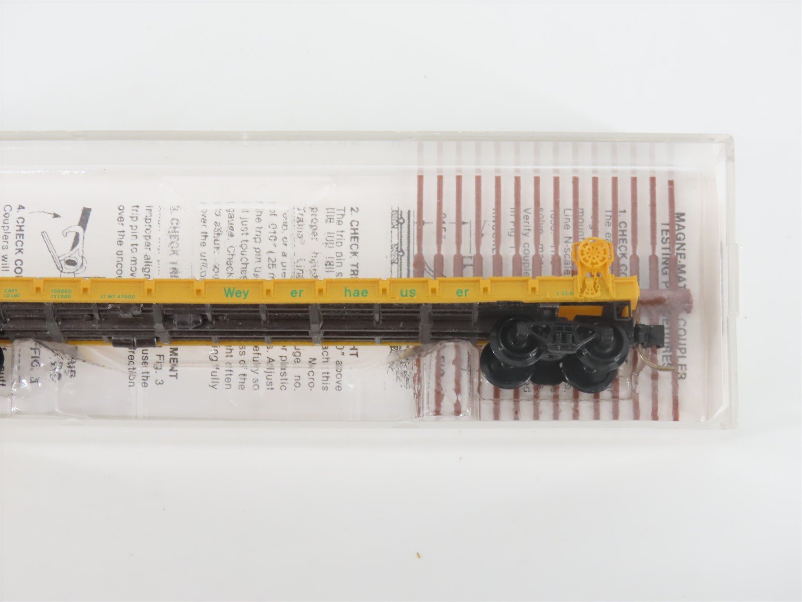 N Scale Micro-Trains MTL 44050 WTCX Weyerhaeuser 50' Flat Car #44056