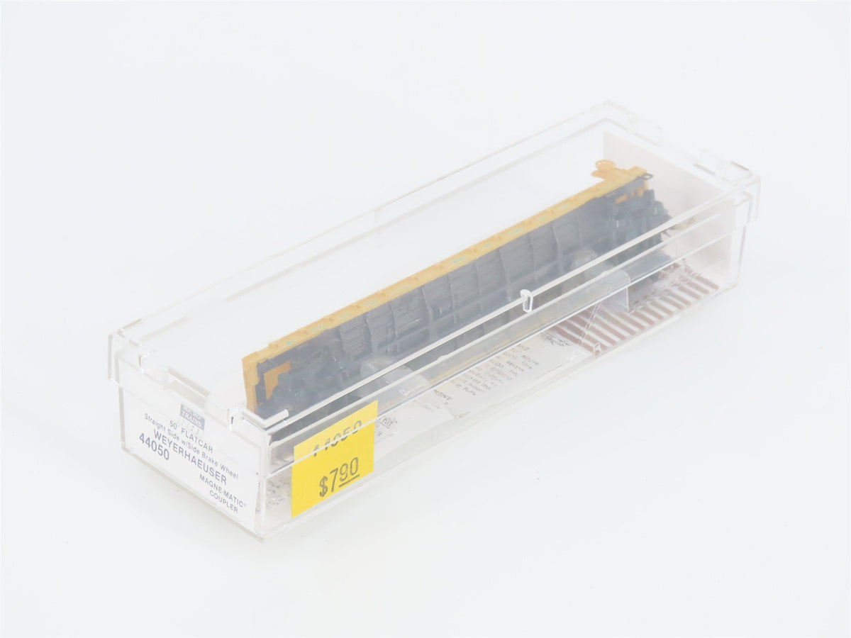 N Scale Micro-Trains MTL 44050 WTCX Weyerhaeuser 50&#39; Flat Car #44056