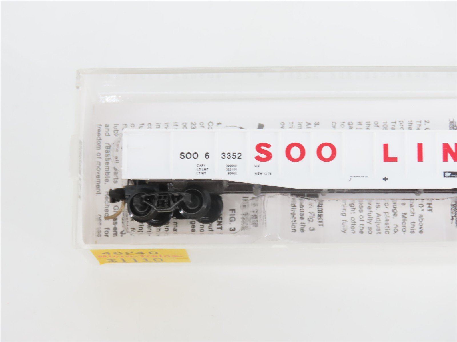 N Scale Micro-Trains MTL 46240 SOO Line 50' Open Gondola #63352