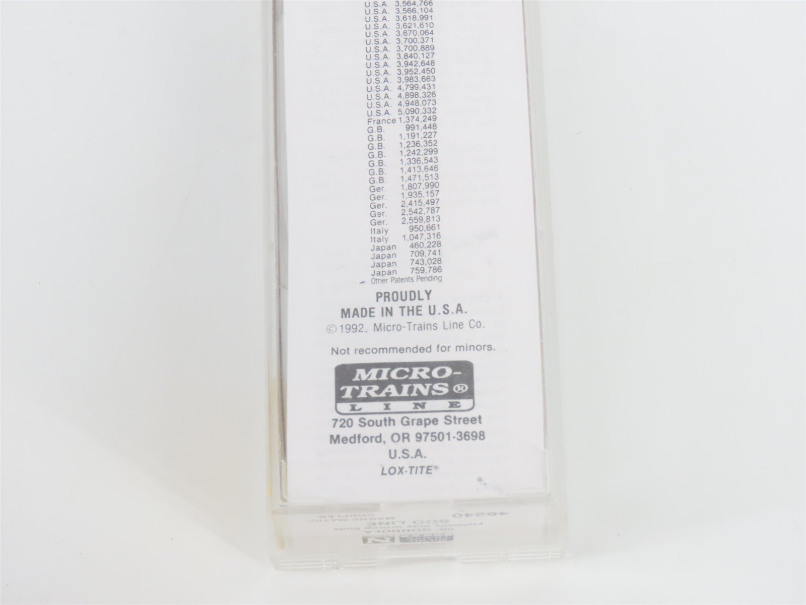 N Scale Micro-Trains MTL 46240 SOO Line 50' Open Gondola #63352