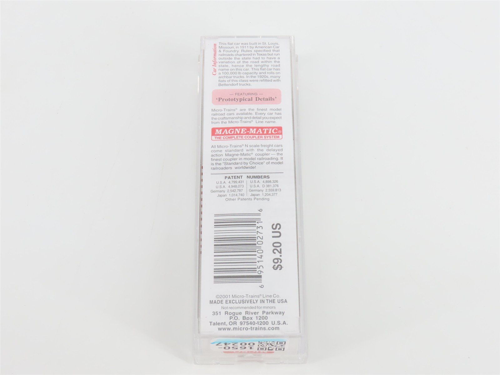 N Scale Micro-Trains MTL 45240 MK&T of Texas 50' Flat Car #3554