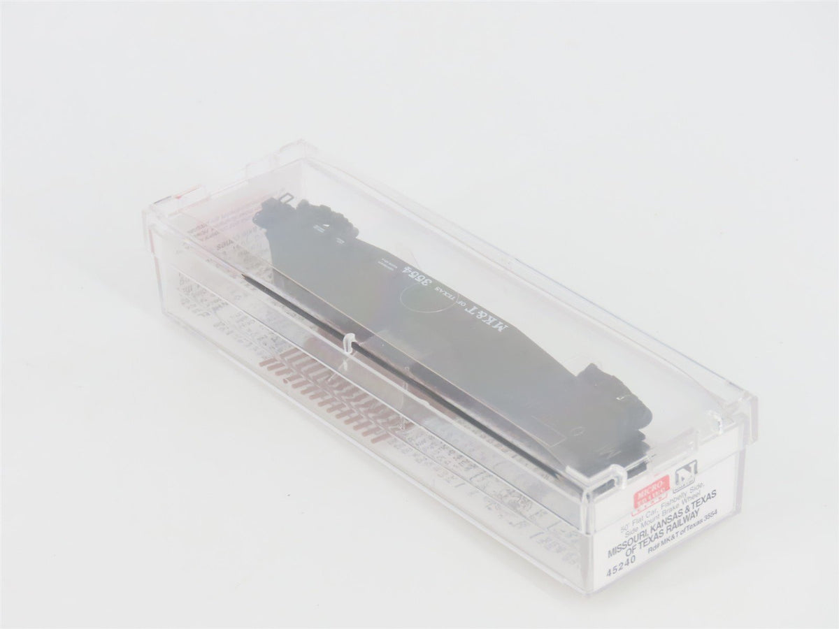 N Scale Micro-Trains MTL 45240 MK&amp;T of Texas 50&#39; Flat Car #3554