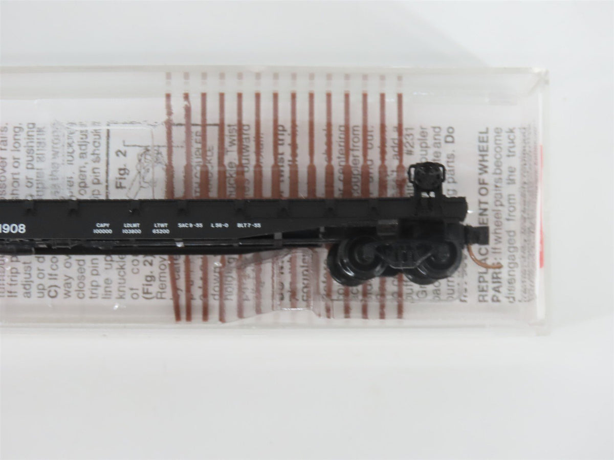 N Scale Micro-Trains MTL 45230 WP Western Pacific Railroad 50&#39; Flat Car #1908