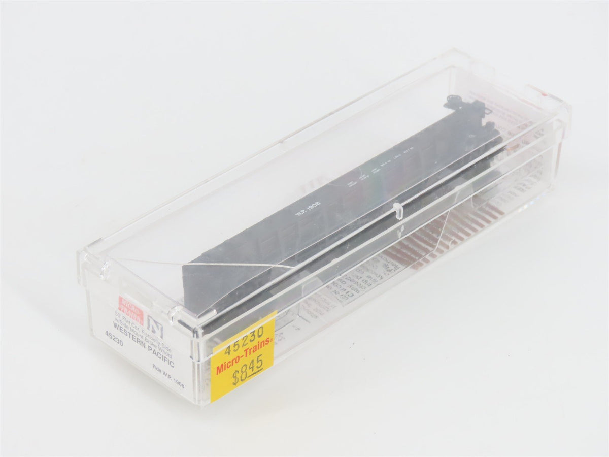 N Scale Micro-Trains MTL 45230 WP Western Pacific Railroad 50&#39; Flat Car #1908