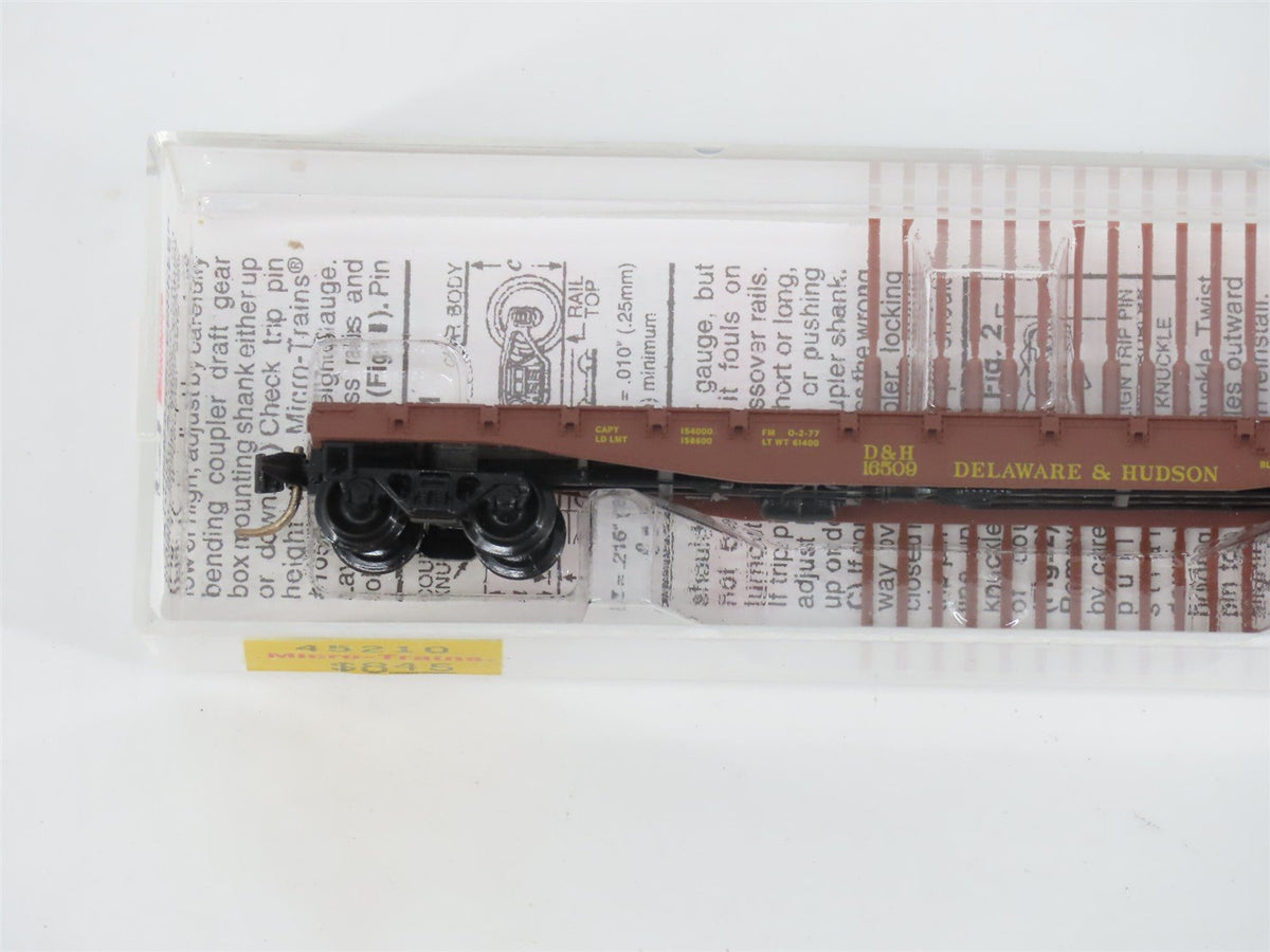 N Scale Micro-Trains MTL 45210 D&amp;H Delaware &amp; Hudson 50&#39; Flat Car #16509