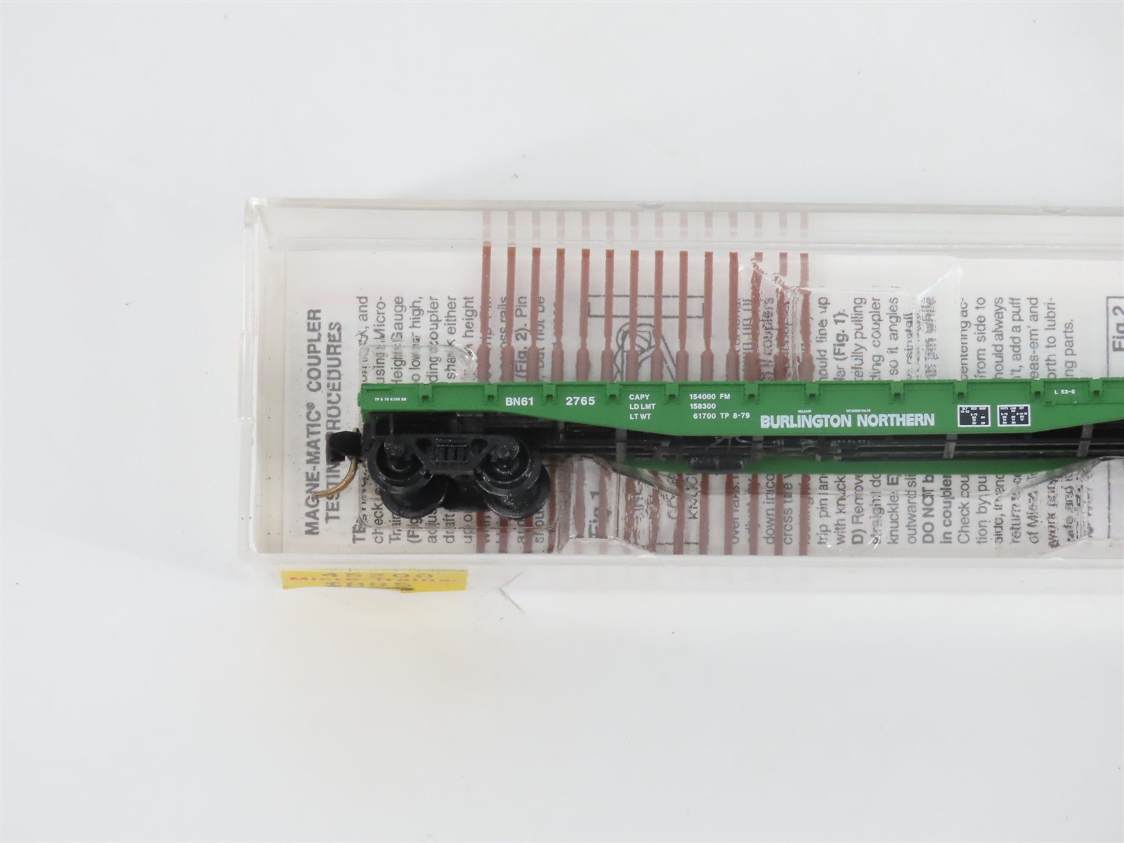 N Scale Micro-Trains MTL 45200 BN Burlington Northern 50' Flat Car #612765