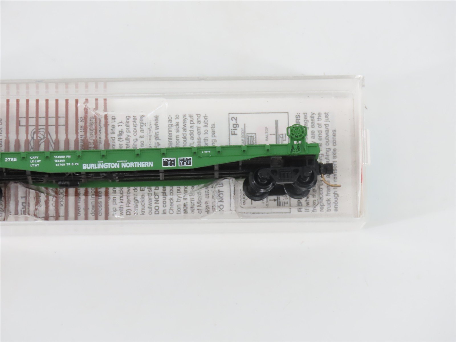 N Scale Micro-Trains MTL 45200 BN Burlington Northern 50' Flat Car #612765