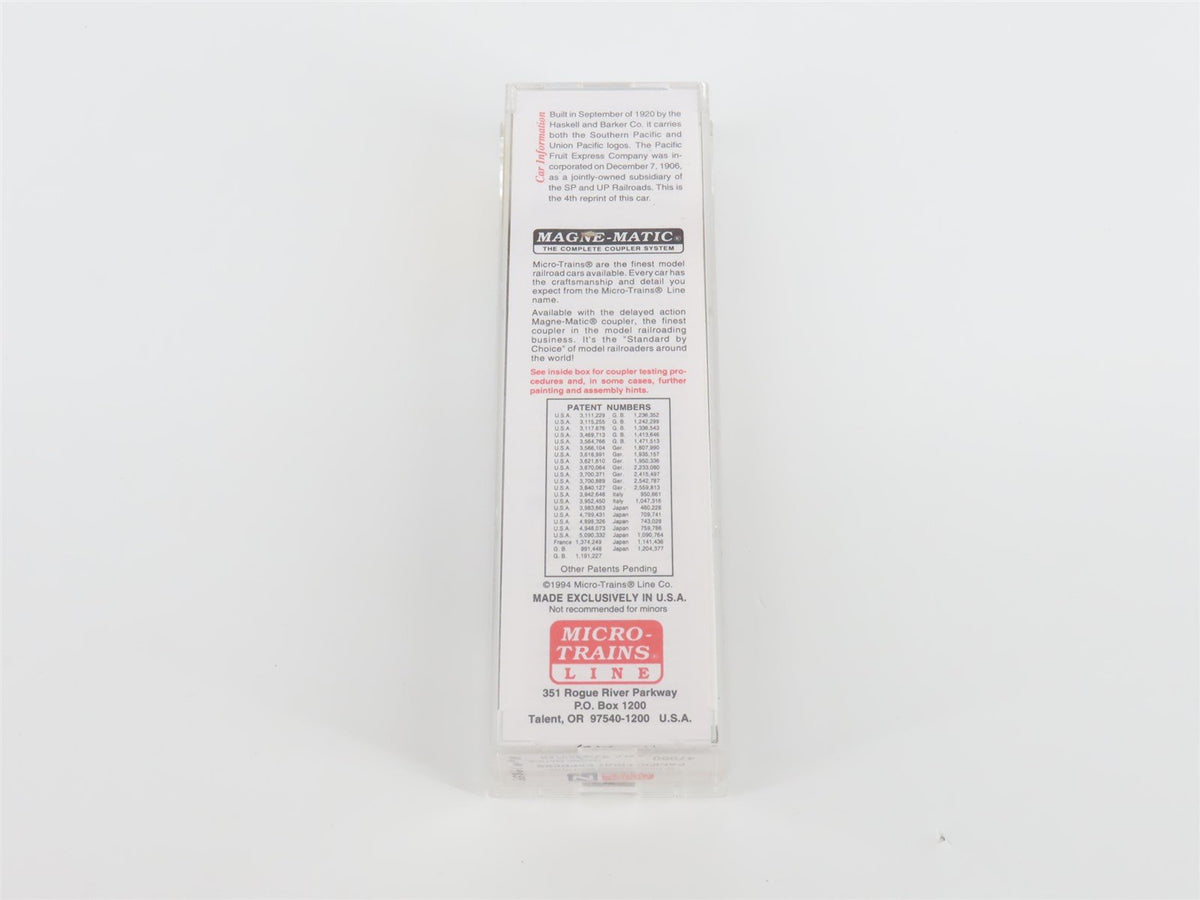 N Scale Micro-Trains MTL 47060 SP UP PFE Pacific Fruit Express 40&#39; Reefer #19859