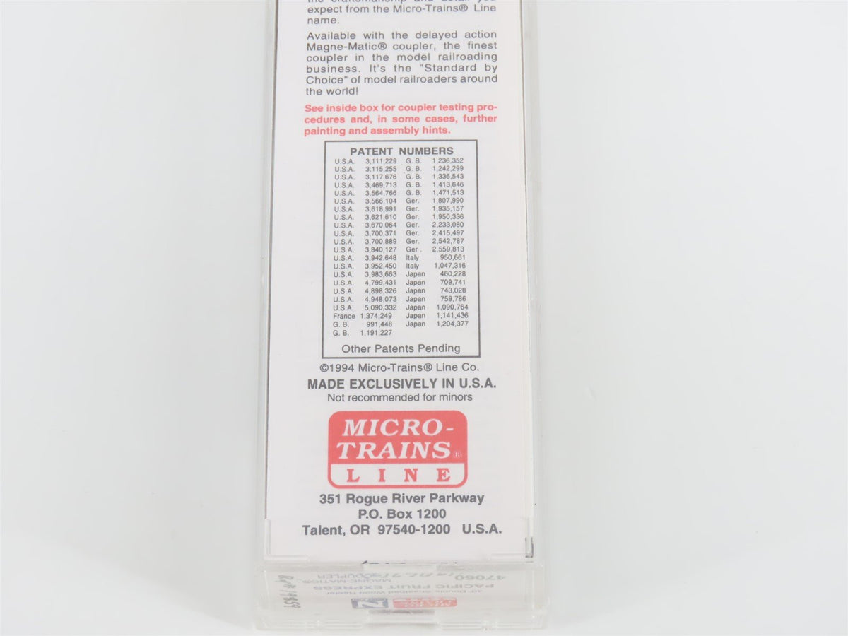N Scale Micro-Trains MTL 47060 SP UP PFE Pacific Fruit Express 40&#39; Reefer #19859