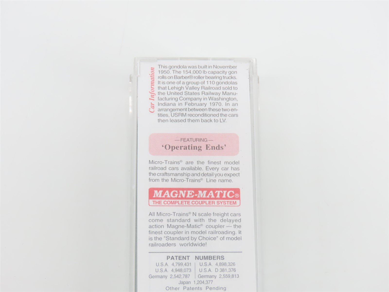 N Scale Micro-Trains MTL 46380 LV Lehigh Valley Railroad 50' Gondola #37048