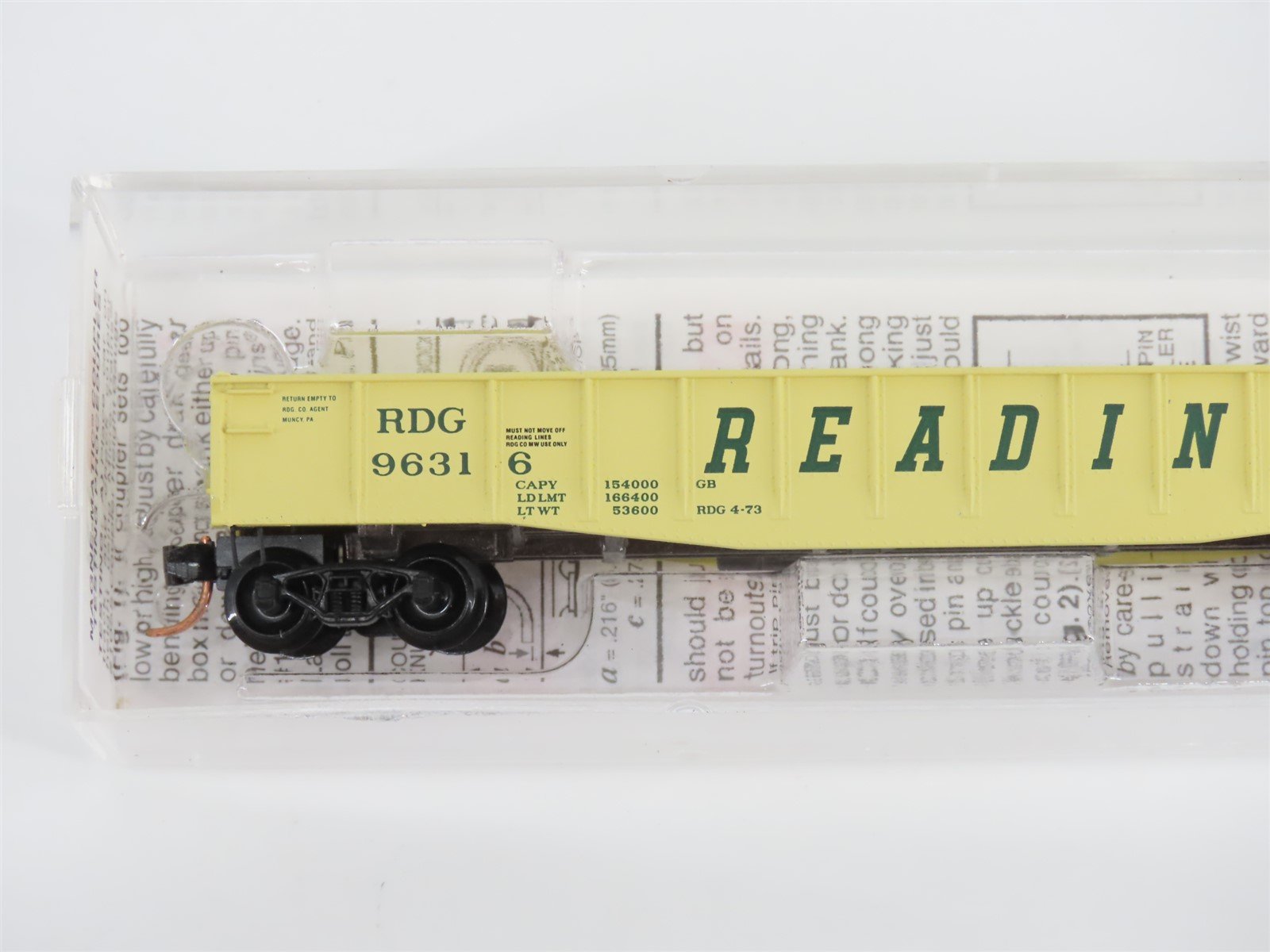 N Scale Micro-Trains MTL 46370 RDG Reading 50' Gondola #96316