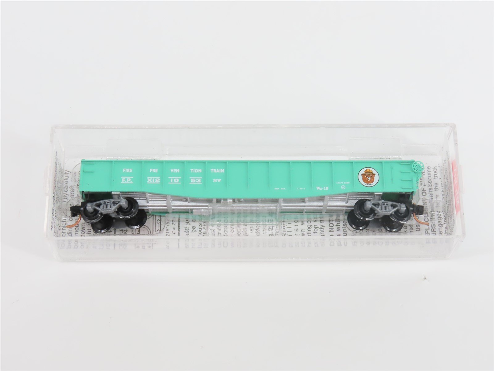 N Scale Micro-Trains MTL 46360 FP Fire Prevention Smokey Bear Gondola #X121053
