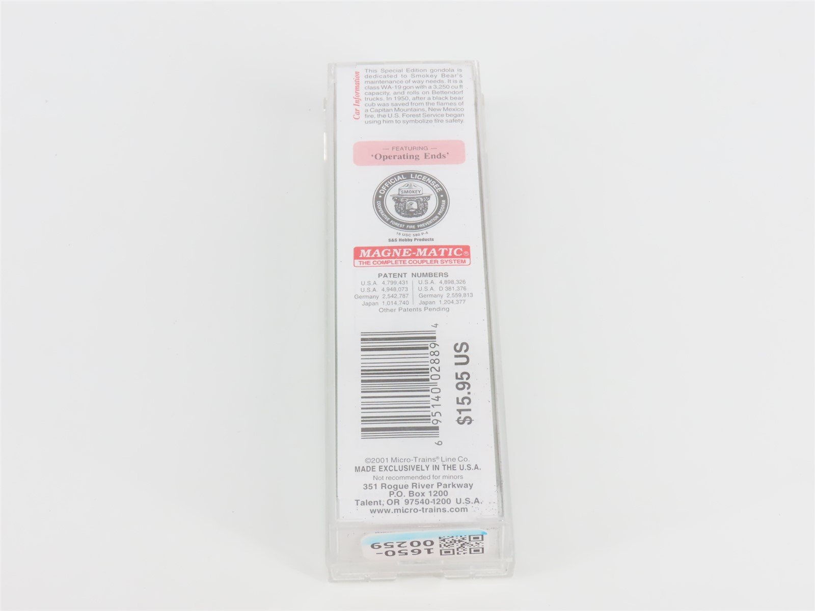 N Scale Micro-Trains MTL 46360 FP Fire Prevention Smokey Bear Gondola #X121053