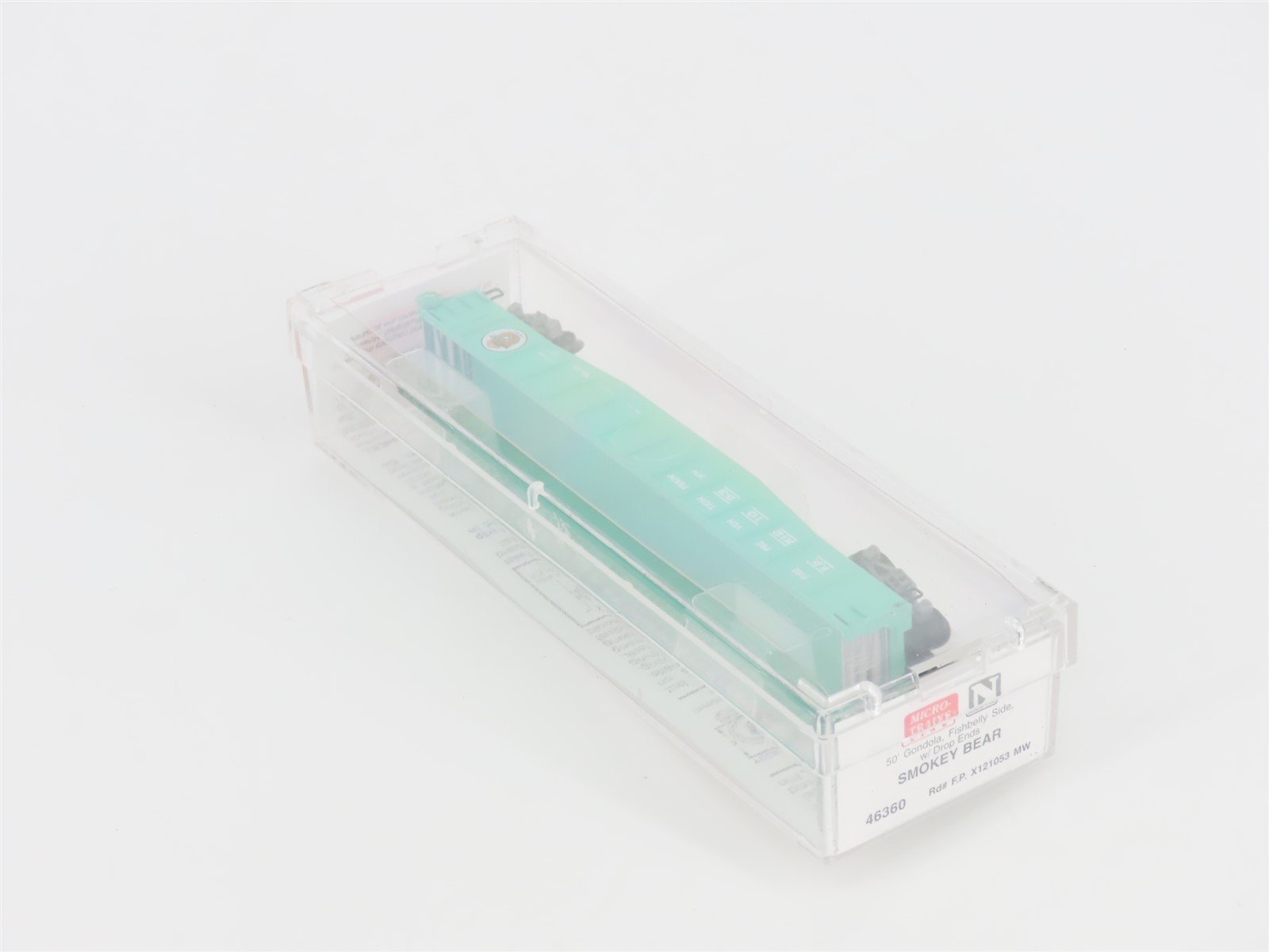 N Scale Micro-Trains MTL 46360 FP Fire Prevention Smokey Bear Gondola #X121053