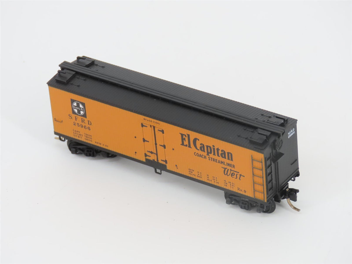N Scale Micro-Trains MTL 47240 SFRD Santa Fe El Capitan 40&#39; Reefer #25966