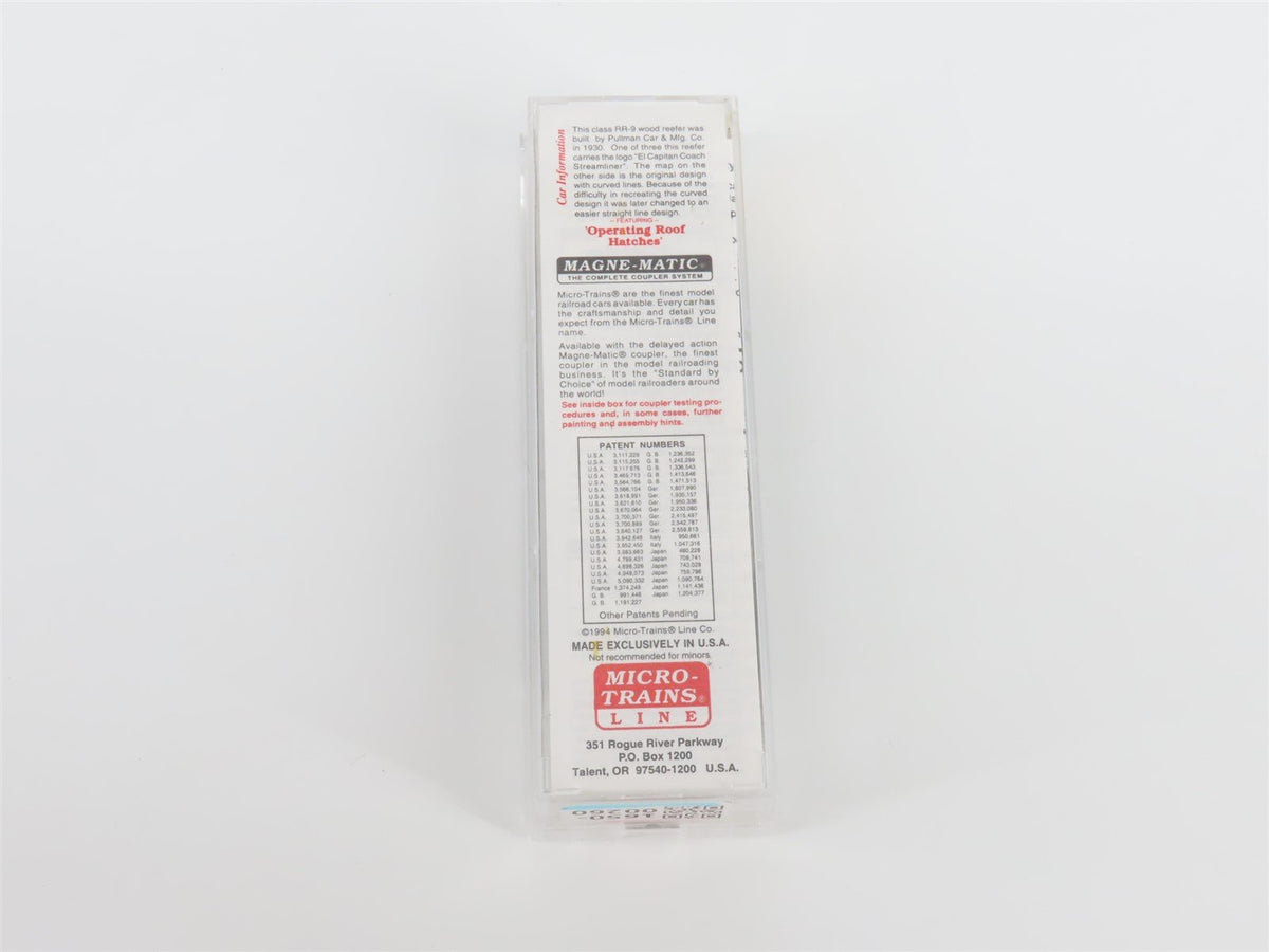 N Scale Micro-Trains MTL 47240 SFRD Santa Fe El Capitan 40&#39; Reefer #25966