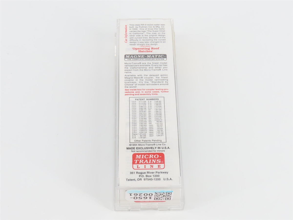 N Scale Micro-Trains MTL 47210 SFRD Santa Fe Grand Canyon 40&#39; Wood Reefer #25956