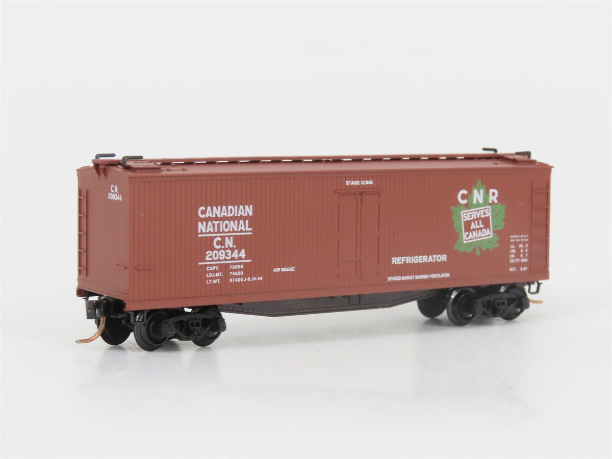 N Micro-Trains MTL 47200 CNR Canadian National &quot;Maple Leaf&quot; 40&#39; Reefer #209344
