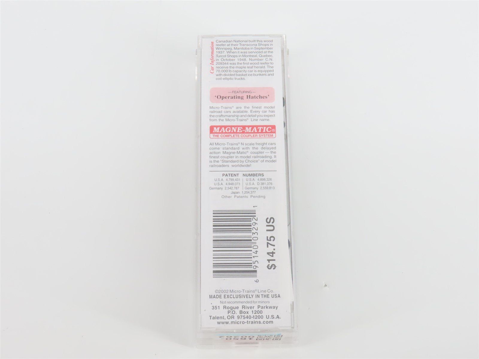 N Micro-Trains MTL 47200 CNR Canadian National 