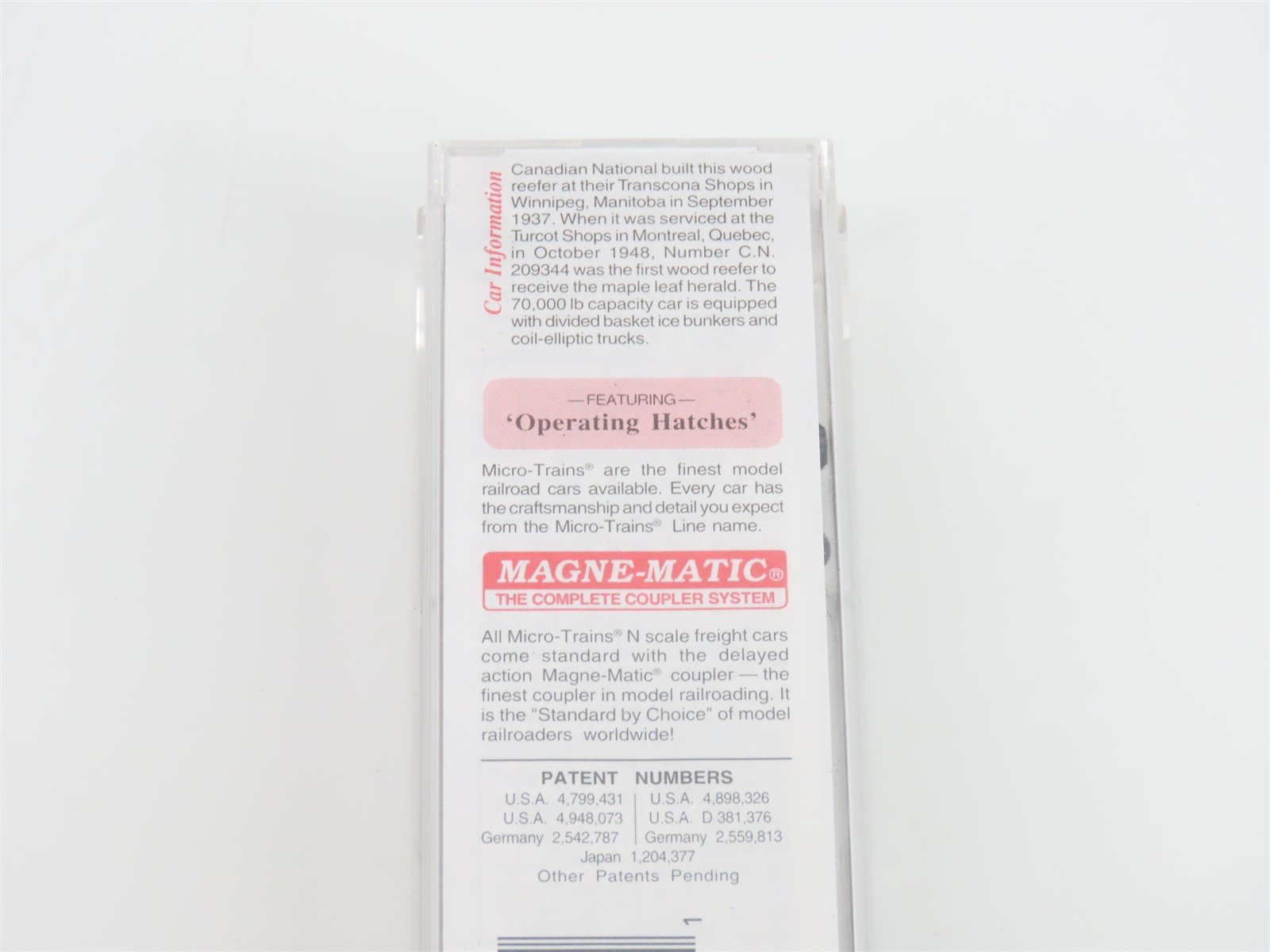 N Micro-Trains MTL 47200 CNR Canadian National 