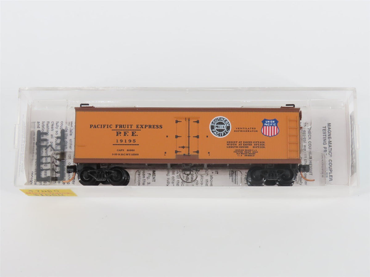 N Scale Micro-Trains MTL 47060 SP UP PFE Pacific Fruit Express 40&#39; Reefer #19195