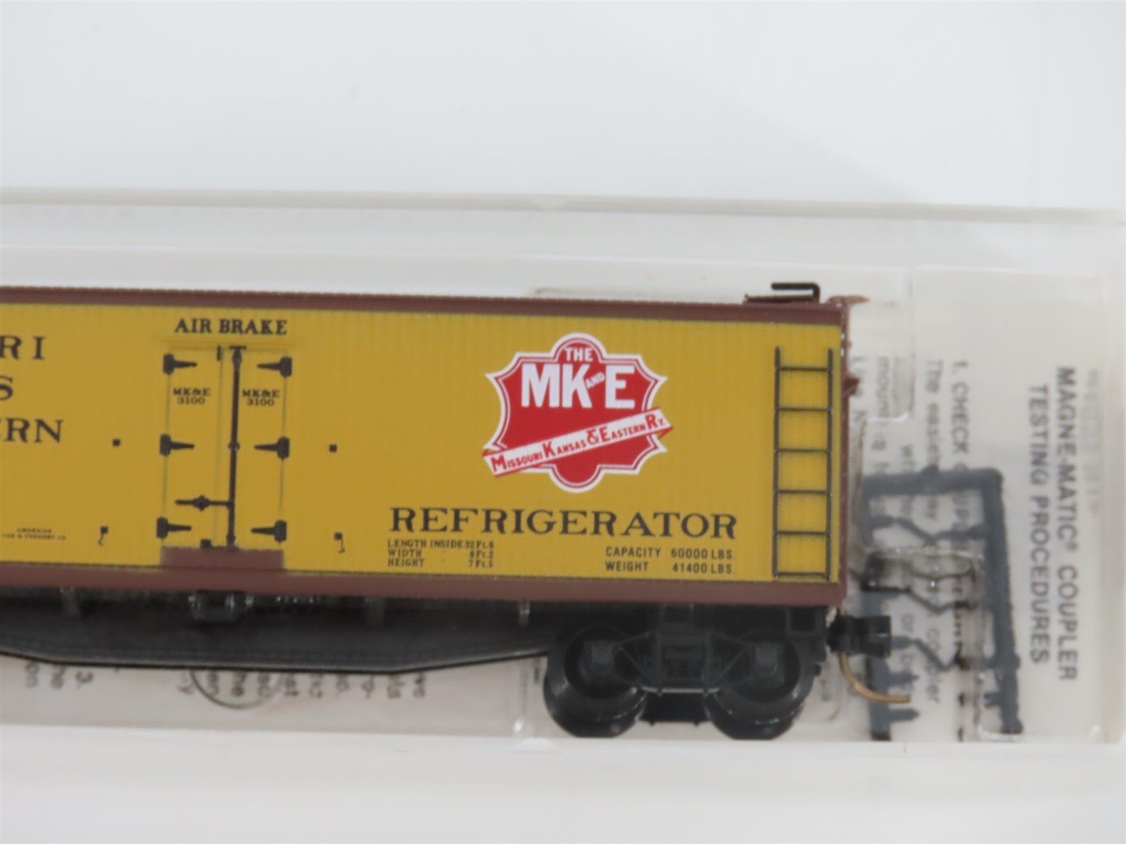 N Scale Micro-Trains MTL 49360 MK&E Missouri Kansas & Eastern 40' Reefer #3100