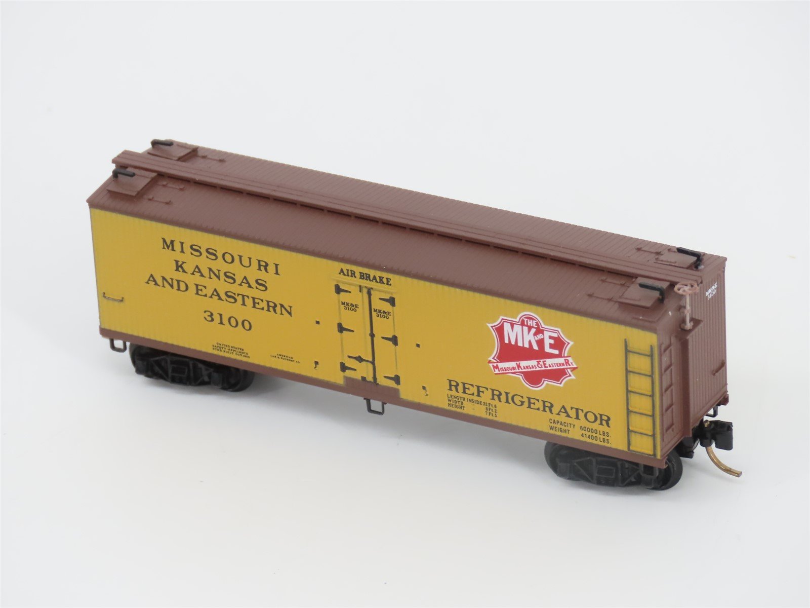 N Scale Micro-Trains MTL 49360 MK&E Missouri Kansas & Eastern 40' Reefer #3100
