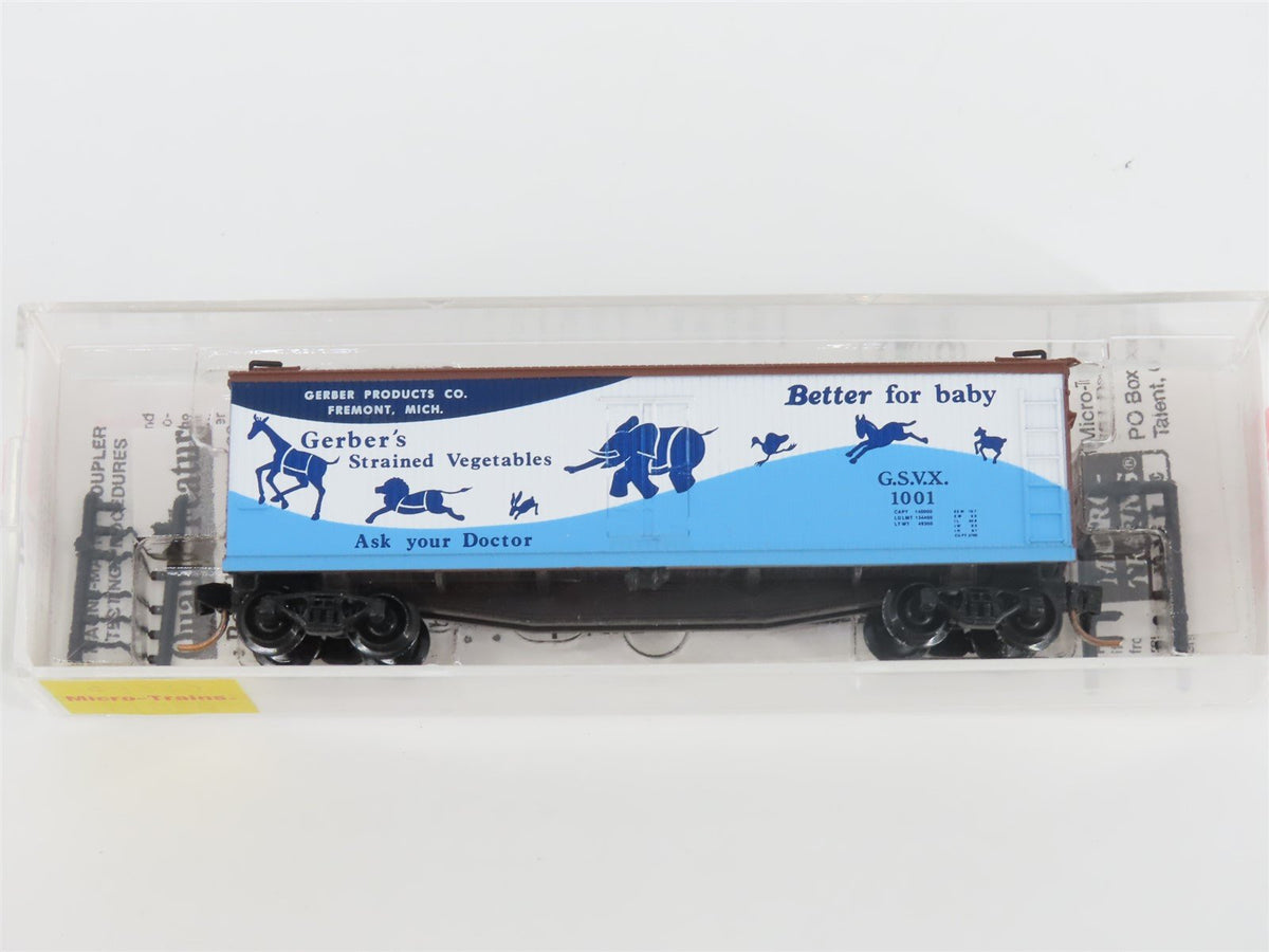N Scale Micro-Trains MTL 49330 GSVX Gerber Products 40&#39; Wood Reefer #1001