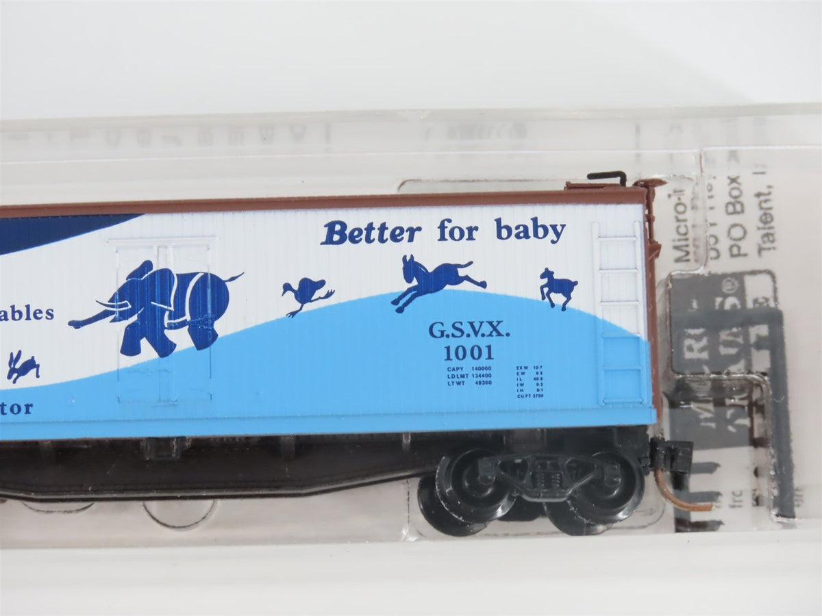 N Scale Micro-Trains MTL 49330 GSVX Gerber Products 40&#39; Wood Reefer #1001