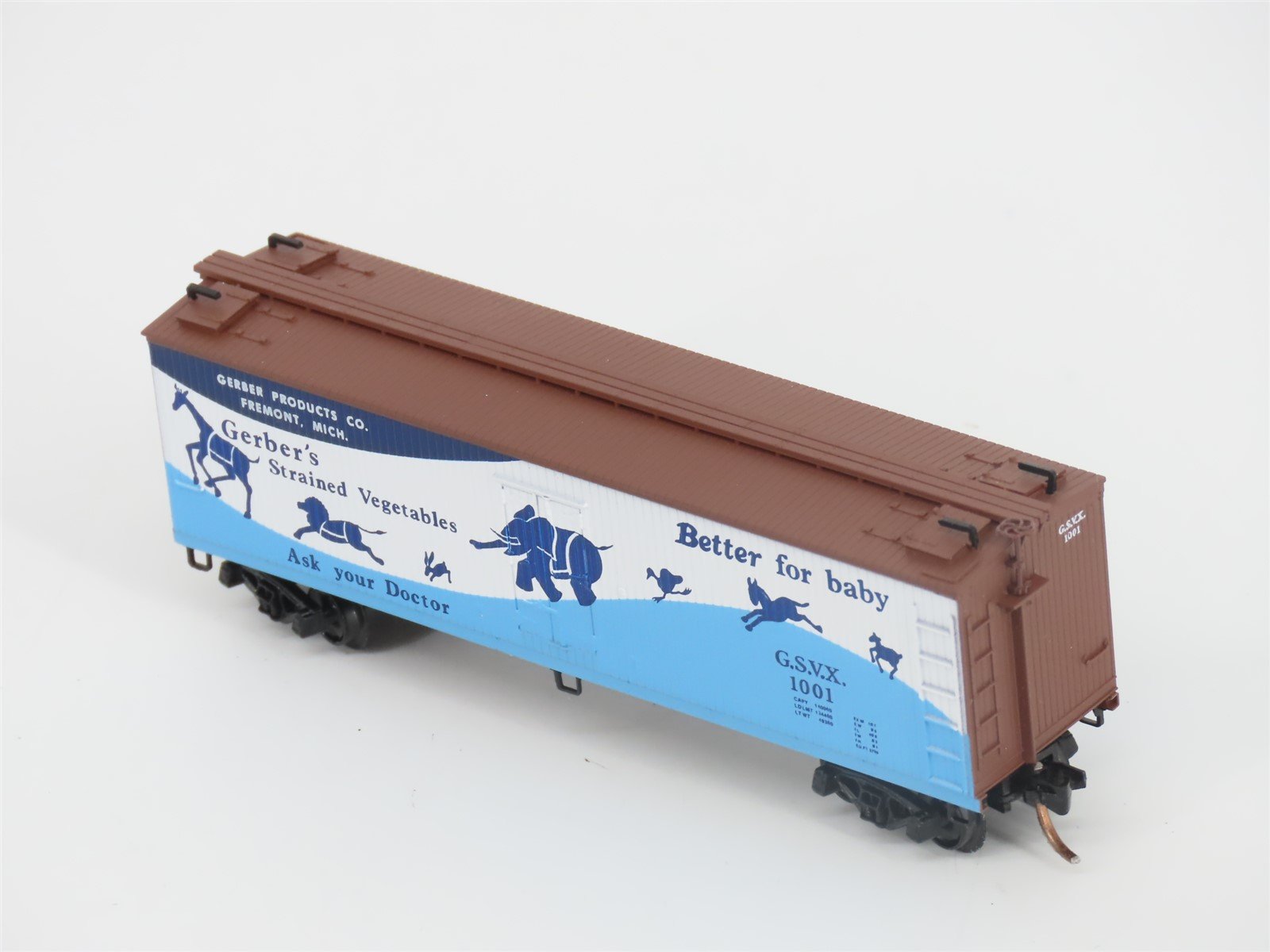 N Scale Micro-Trains MTL 49330 GSVX Gerber Products 40' Wood Reefer #1001