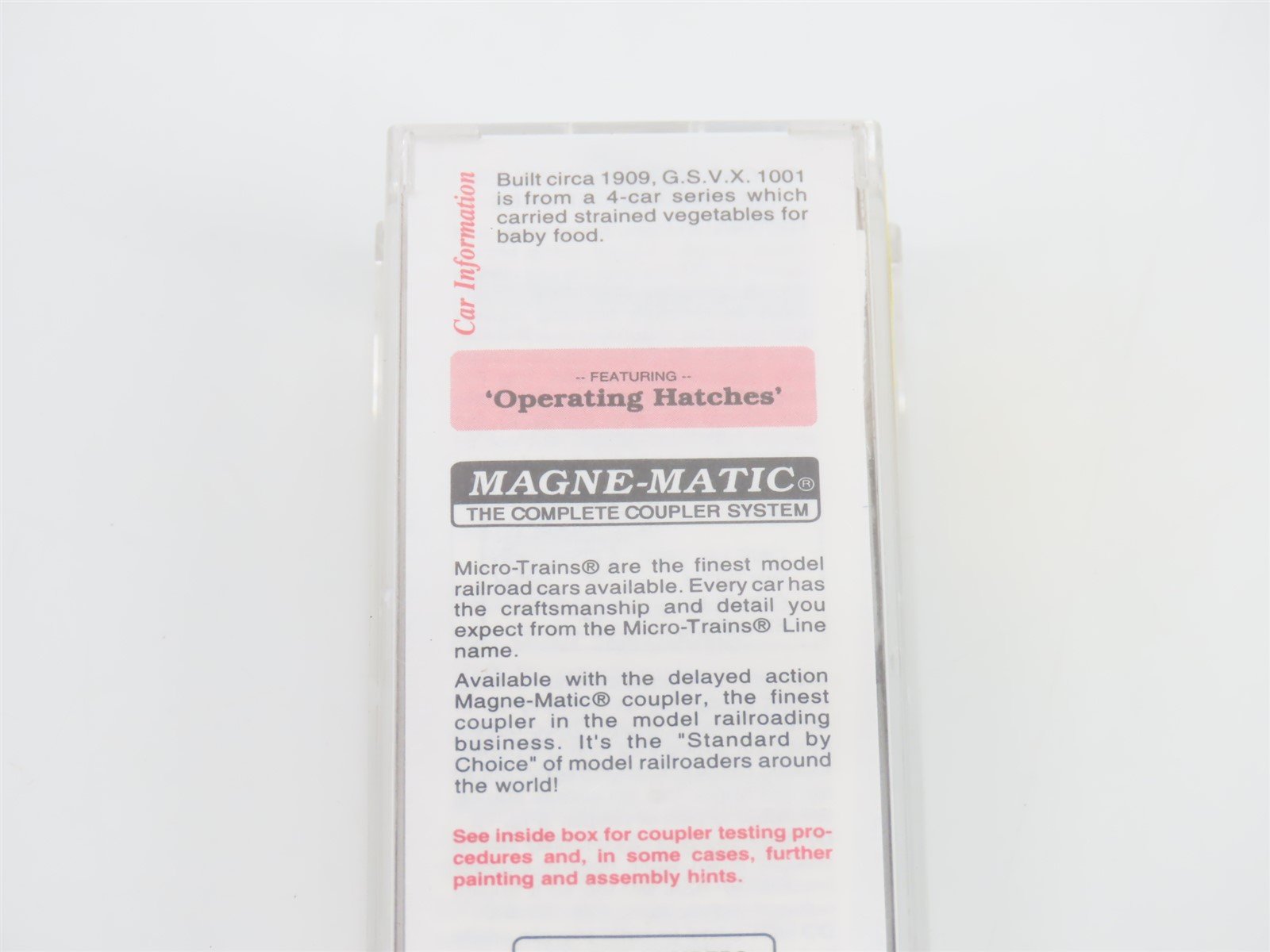 N Scale Micro-Trains MTL 49330 GSVX Gerber Products 40' Wood Reefer #1001