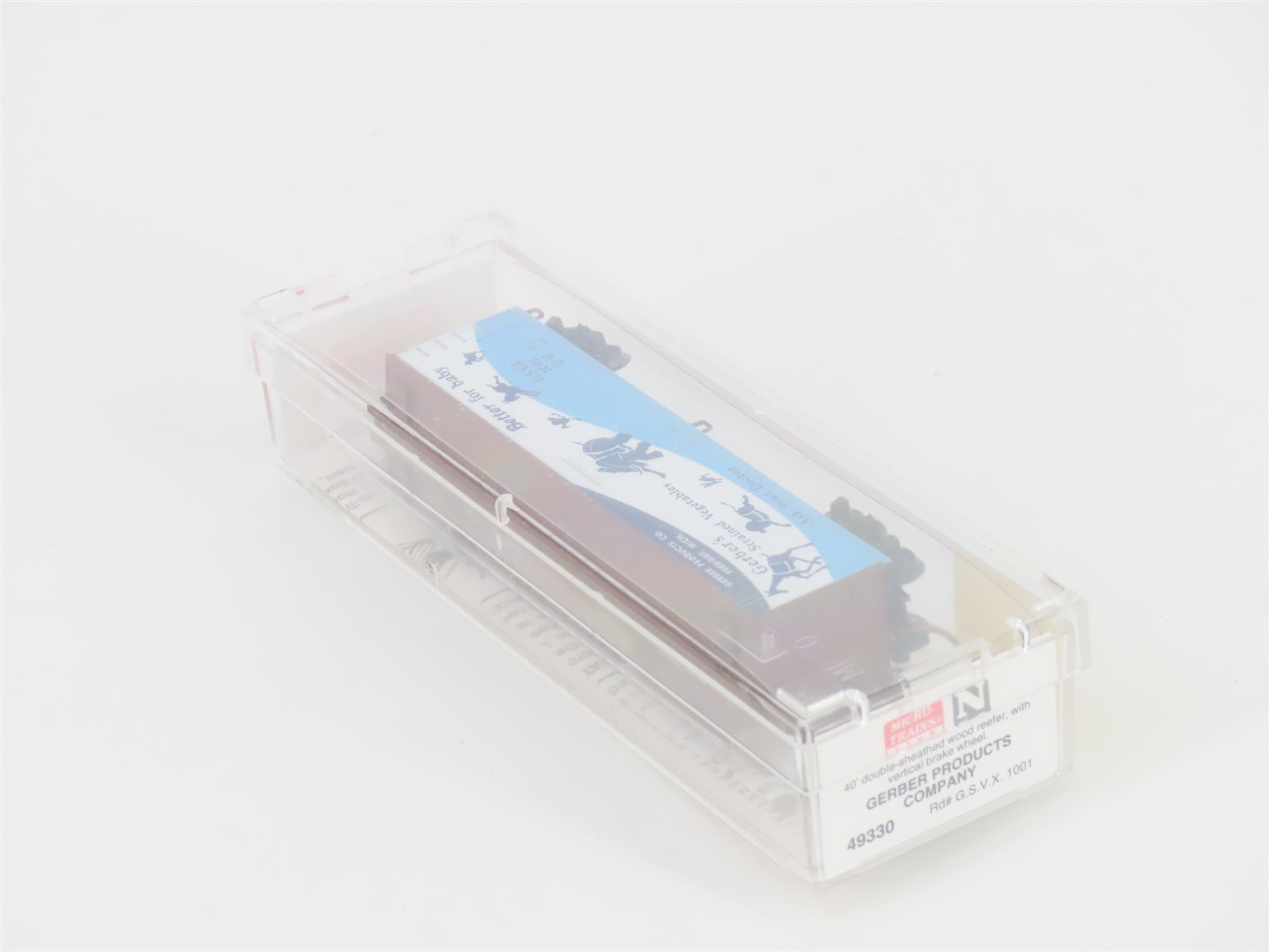 N Scale Micro-Trains MTL 49330 GSVX Gerber Products 40' Wood Reefer #1001