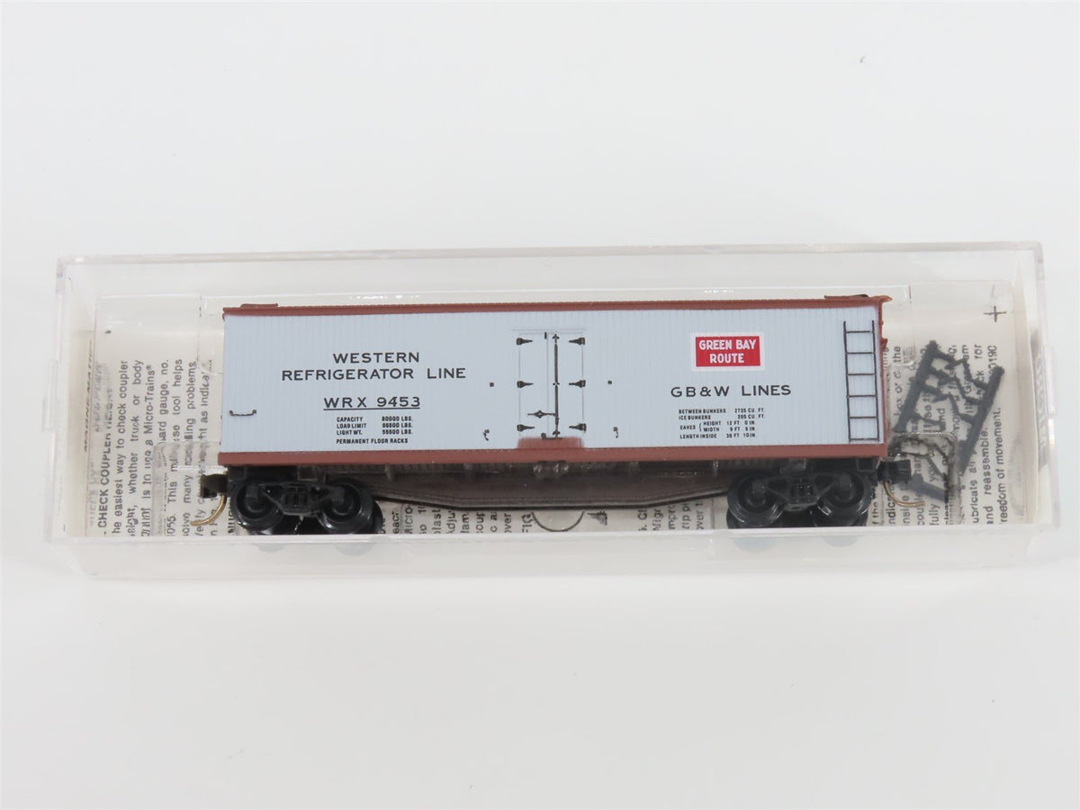 N Scale Micro-Trains MTL 49320 WRX Green Bay Route 40&#39; Wood Reefer #9453