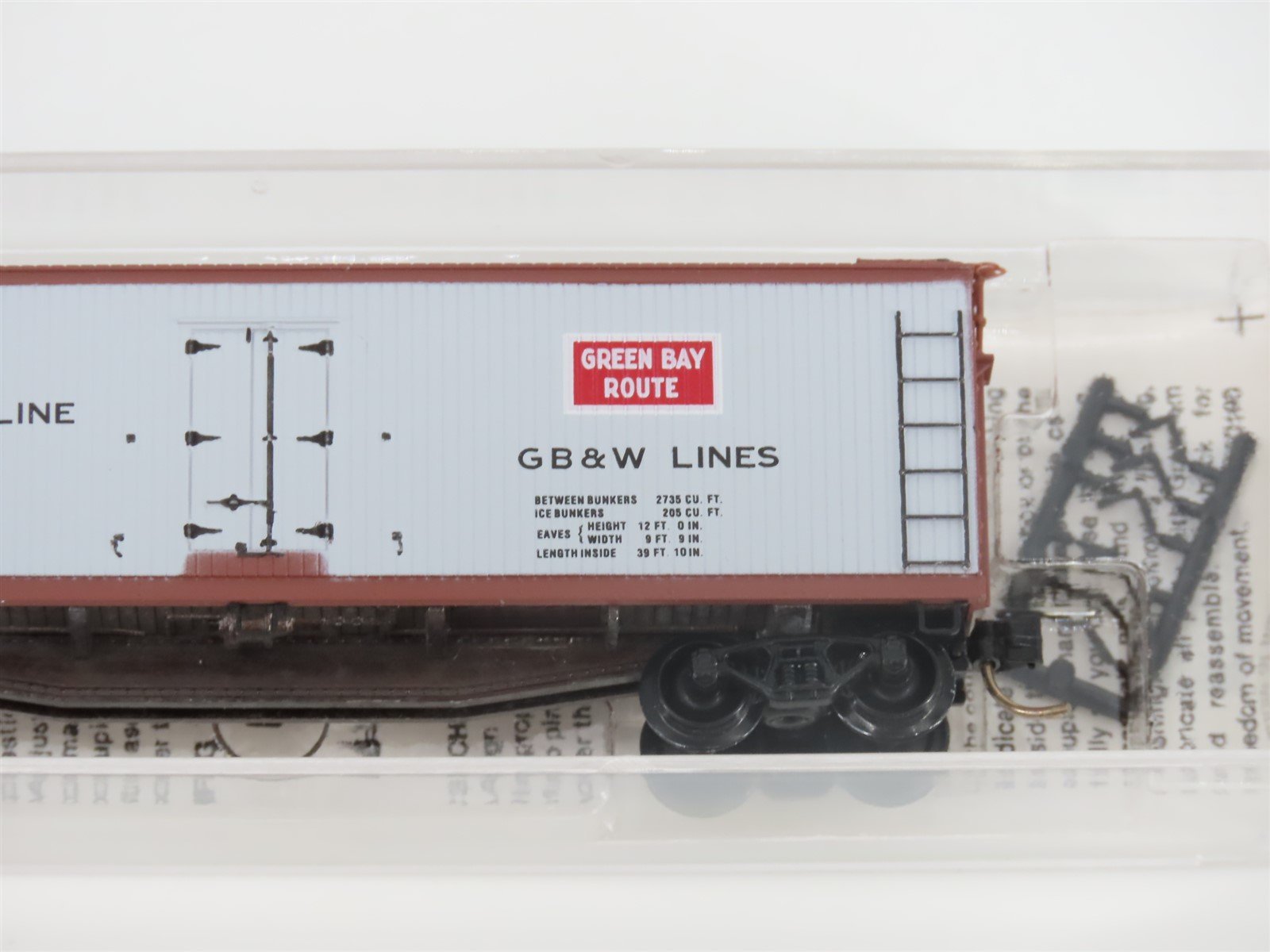N Scale Micro-Trains MTL 49320 WRX Green Bay Route 40' Wood Reefer #9453